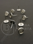 Bază de cercei pentru încrustare 8mm 1 pack 10 pieces 301815