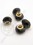 Mărgele de sticlă 14x9mm metal auriu gaură 5mm 1 buc 335140