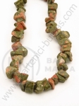 Colier din piatră naturală Unakite 8-12mm. 85cm.1 buc.355021