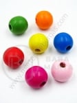 Bilă de lemn 14x13mm colorată gaură 4mm 1 paquet 40g ~45 buc 321325