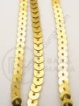 Panglică cu paiete 6mm aurie 1 metru 411035