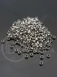 Mărgele 2x1.5mm OȚEL (304) color argintie gaură 1mm 1 pachet 30buc 305862