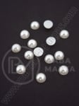 Emisferă perlă albă 6mm 100 buc 151069