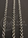 Lanț metalic 2.5x1mm culoare argintie 1 metru 301257