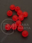 Marmură 8mm roșu pasăre, gaură 2mm 40g ~147 buc 311375
