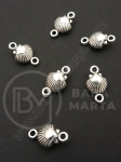 Conector vârf scoică 15x8.5mm culoare argintie 1 pachet 10 buc 306517