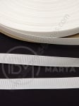 Panglică de satin 10mm, spart, alb, 1 pachet, 5 metri, 451465