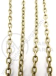 Lanț metalic 3x2.2x0.6mm bronz antic aplatizat 1 metru 301895