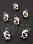 Pandantiv SSV delfini 19x11mm culoare argintie 1 pachet 40 buc 318497