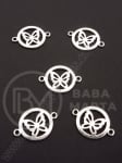 Element de conectare 20x14.5mm color argintie 10 buc 308879