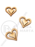 Inimă din lemn 25x24mm 1 pack 10 pieces 181565
