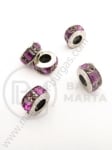 Mărgele metalice cristal 11x6mm, gaură 5mm, 1 buc. 309429