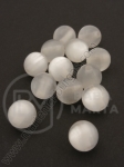 Mărgele ochi de pisică 10mm albe 1 pachet 50 buc 311535