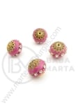 Mărgele Indonezia ~15x~14mm lucrate manual gaură 2mm 1buc 308559