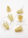 Capac metalic 16x10mm culoare aurie 1 pachet 30 buc 301918