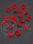 Pălărie cu flori 10x5mm red mat gaură 1mm 1 pachet 40g ~375 buc 312846