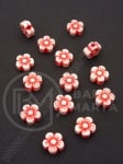 Floare 9x4mm roșu cu alb 1 pachet 40g ~232 buc 312200