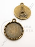 Bază metalică pentru pendantiv 26x22mm bronz antique NF 1 buc 308457