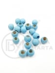 Bilă de lemn 7x9mm gaură albastră ~4mm 40g ~200 pcs 321328