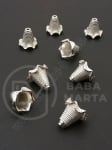 Mărgele SSV pălărie 12x12mm argintiu gaură 2mm 1 pachet 50 buc 318655
