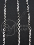 Lanț OȚEL 4x3x0.8mm culoare argintie 1 metru 302160