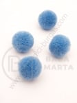 Pompom 20mm albastru calitate suplimentară 1 pachet 20 bucăți 461362