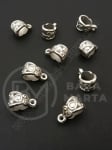 Mărgele SSV 8x13x8mm culoare argintie gaură 5mm 1 pachet 100 buc 318644