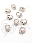 Placă de sticlă (cristal) 8x10mm roz în cutie metalică 1 pachet 4 buc 151635