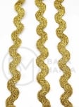 Bandă de lame 5.5mm aurie zig-zag ~50 meters 411267