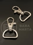 Carabina argintie 37x19mm, gaura 15x7mm, 5 bucati 301523