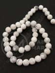 Bilă Howlite albă MAT 8mm ~47 buc 1 buc 352435