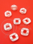 Mărgele perlate 13x13x5mm albe 1 pachet ~60 buc 312278