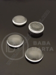 Caboșon rotund din sticlă 8x3mm transparent, pachet de 1, 20 buc. 191086