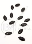 Pietricele acrilice 10x5x2.7mm negre pentru lipit 1 pachet 50 buc 151626