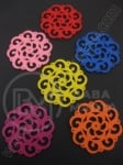 Pandantiv cu flori colorate, 43 mm. 10 buc. 6902