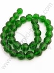 Mărgele de sticlă 10mm verde față ~32 bucăți 1 bucată 343063