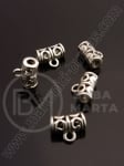 Mărgele metallice 11x9x5.5mm color argintie 10 buc 308329