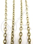 Lanț metalic 5x3.3x0.9mm bronz antic aplatizat 1 metru 301899