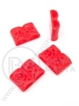 Margele 20x14x6mm, gaură roșie 6x2.5mm, 1 pachet 40g ~52 buc 312328