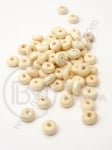 Șaibă din lemn 7x3mm, albă naturală, gaură 2mm, 1 pachet 40g ~650 buc 321217