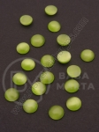 Glass Caboșon 6x3mm ochi de pisică verde 20 buc 191034