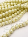 Șir de perle 6mm glass crem brută ~80cm ~145 pieces 341076
