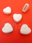Inimă 16x16x7mm gaură albă 10x3mm 1 pachet 40g ~51 buc 312524