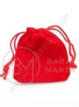 Saculet pentru bijuterii 10x12cm catifea roșie 1 pachet 5 buc 461442