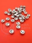 Mărgele 7x4mm lettera C metalică gaură 1mm 1 pachet 100 buc 318602