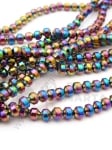 Hematit 4x4mm nemagnetic gaură 1mm ~100 buc ~40cm1wt 352682