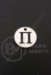 Pandantiv litera P oțel 13x1mm gaură 1.5mm 1 buc 305582