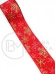 Panglică textilă cu imprimeu de CRĂCIUN lățime 63mm - lungime ~2,70 metri 462223
