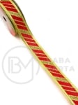 Panglică textilă cu imprimeu de CRĂCIUN lățime 25mm - lungime ~2,70 metri 462228