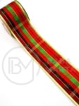 Panglică textilă CRĂCIUN lățime 63mm - lungime ~2,70 metri 462235